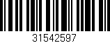 Código de barras (EAN, GTIN, SKU, ISBN): '31542597'