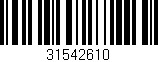 Código de barras (EAN, GTIN, SKU, ISBN): '31542610'