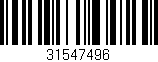 Código de barras (EAN, GTIN, SKU, ISBN): '31547496'