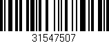Código de barras (EAN, GTIN, SKU, ISBN): '31547507'