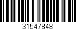 Código de barras (EAN, GTIN, SKU, ISBN): '31547848'
