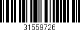 Código de barras (EAN, GTIN, SKU, ISBN): '31559726'