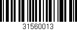 Código de barras (EAN, GTIN, SKU, ISBN): '31560013'