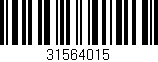 Código de barras (EAN, GTIN, SKU, ISBN): '31564015'