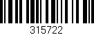 Código de barras (EAN, GTIN, SKU, ISBN): '315722'