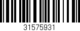 Código de barras (EAN, GTIN, SKU, ISBN): '31575931'
