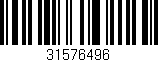 Código de barras (EAN, GTIN, SKU, ISBN): '31576496'