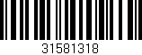 Código de barras (EAN, GTIN, SKU, ISBN): '31581318'