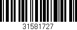 Código de barras (EAN, GTIN, SKU, ISBN): '31581727'