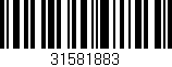 Código de barras (EAN, GTIN, SKU, ISBN): '31581883'
