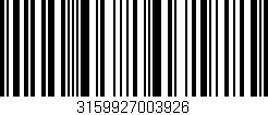 Código de barras (EAN, GTIN, SKU, ISBN): '3159927003926'