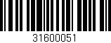 Código de barras (EAN, GTIN, SKU, ISBN): '31600051'