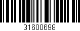 Código de barras (EAN, GTIN, SKU, ISBN): '31600698'