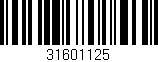 Código de barras (EAN, GTIN, SKU, ISBN): '31601125'