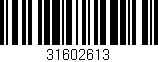 Código de barras (EAN, GTIN, SKU, ISBN): '31602613'