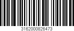 Código de barras (EAN, GTIN, SKU, ISBN): '3162000826473'