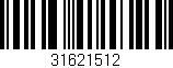 Código de barras (EAN, GTIN, SKU, ISBN): '31621512'