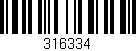 Código de barras (EAN, GTIN, SKU, ISBN): '316334'