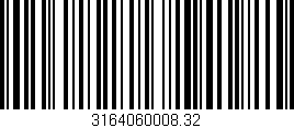 Código de barras (EAN, GTIN, SKU, ISBN): '3164060008.32'