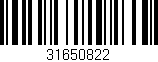 Código de barras (EAN, GTIN, SKU, ISBN): '31650822'