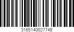 Código de barras (EAN, GTIN, SKU, ISBN): '3165140027748'