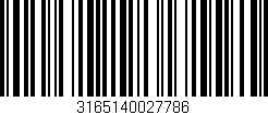 Código de barras (EAN, GTIN, SKU, ISBN): '3165140027786'