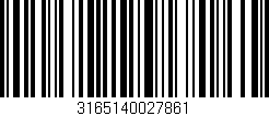 Código de barras (EAN, GTIN, SKU, ISBN): '3165140027861'
