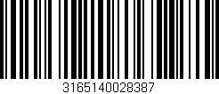 Código de barras (EAN, GTIN, SKU, ISBN): '3165140028387'