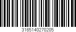Código de barras (EAN, GTIN, SKU, ISBN): '3165140270205'