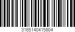 Código de barras (EAN, GTIN, SKU, ISBN): '3165140415804'