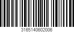 Código de barras (EAN, GTIN, SKU, ISBN): '3165140602006'