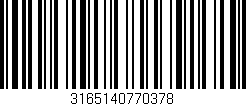 Código de barras (EAN, GTIN, SKU, ISBN): '3165140770378'
