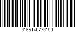 Código de barras (EAN, GTIN, SKU, ISBN): '3165140778190'
