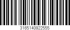 Código de barras (EAN, GTIN, SKU, ISBN): '3165140922555'