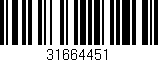 Código de barras (EAN, GTIN, SKU, ISBN): '31664451'