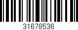 Código de barras (EAN, GTIN, SKU, ISBN): '31678536'