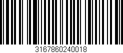 Código de barras (EAN, GTIN, SKU, ISBN): '3167860240018'