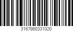 Código de barras (EAN, GTIN, SKU, ISBN): '3167860331020'
