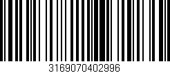 Código de barras (EAN, GTIN, SKU, ISBN): '3169070402996'
