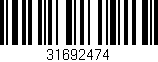 Código de barras (EAN, GTIN, SKU, ISBN): '31692474'