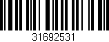 Código de barras (EAN, GTIN, SKU, ISBN): '31692531'