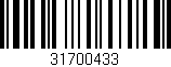 Código de barras (EAN, GTIN, SKU, ISBN): '31700433'