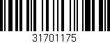 Código de barras (EAN, GTIN, SKU, ISBN): '31701175'
