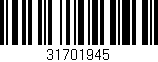 Código de barras (EAN, GTIN, SKU, ISBN): '31701945'