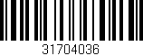 Código de barras (EAN, GTIN, SKU, ISBN): '31704036'