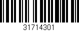 Código de barras (EAN, GTIN, SKU, ISBN): '31714301'