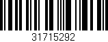 Código de barras (EAN, GTIN, SKU, ISBN): '31715292'