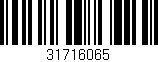 Código de barras (EAN, GTIN, SKU, ISBN): '31716065'
