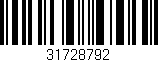 Código de barras (EAN, GTIN, SKU, ISBN): '31728792'