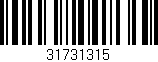 Código de barras (EAN, GTIN, SKU, ISBN): '31731315'